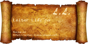 Leiter Liána névjegykártya